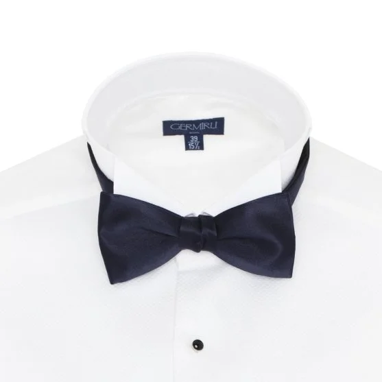 Cerruti Navy Blue Silk Bow Tie - Cerruti 