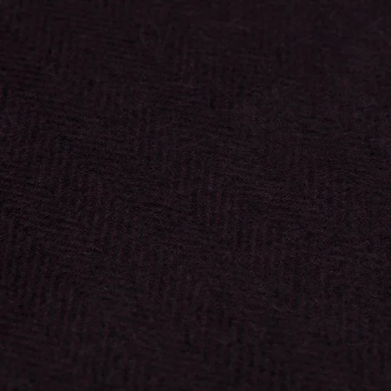 Germirli Claret Red Herringbone Wool Scarf - Germirli 