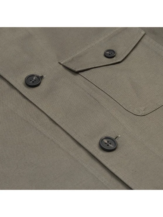 Germirli Khaki Beyoğlu Cotton Linen Jacket Shirt - Germirli 