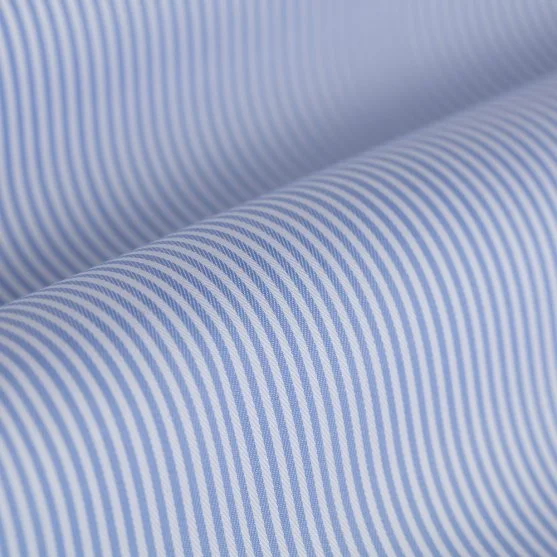 Germirli Non Iron Light Blue Striped Tailor Fit Shirt - Germirli 