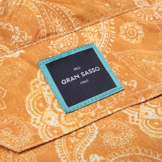 Gran Sasso Yellow Shawl Pattern Micro Fiber Recyled Swimsuit - Gran Sasso