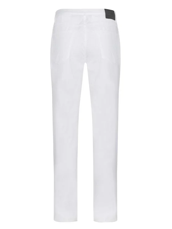 Hiltl 5 Pocket White Cotton Elastane Regular Fit Trousers - Hiltl