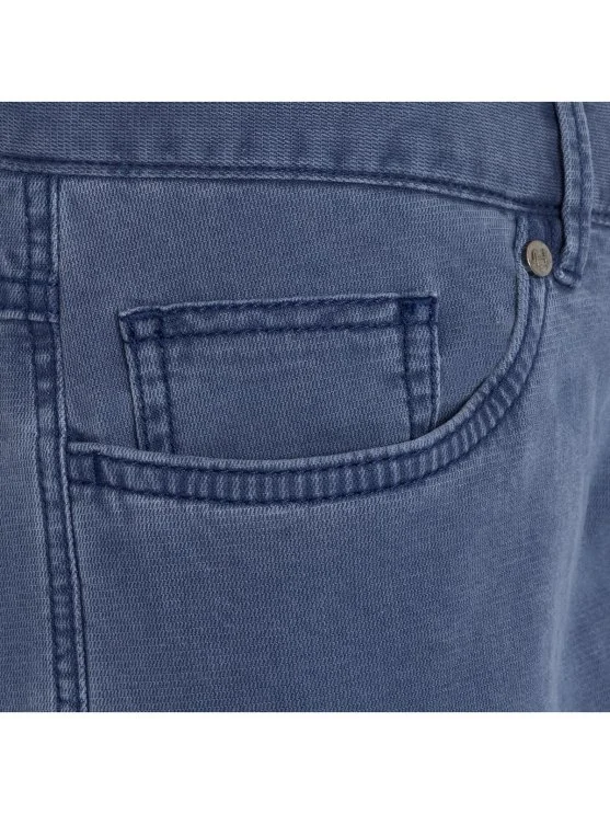 Hiltl Blue 5 Pocket Textured Cotton Elastane Slim Fit Trousers - Hiltl