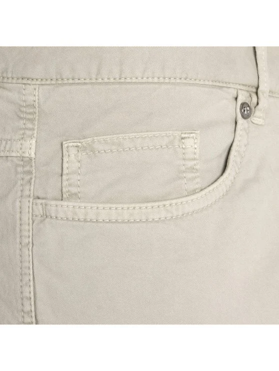 Hiltl Stone Color 5 Pocket Washed Slim Fit Cotton Trousers - Hiltl