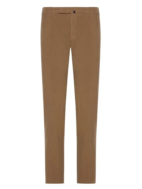 Incotex Mustard Cotton Chino Slim Fit Trousers - Incotex