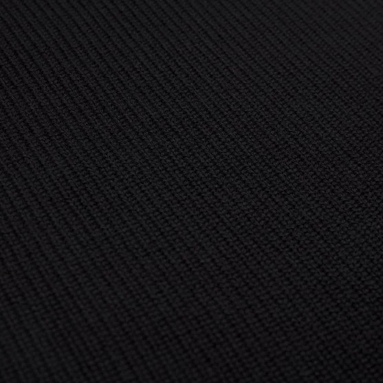 La Fileria Black Knitted Wool Scarf - La Fileria
