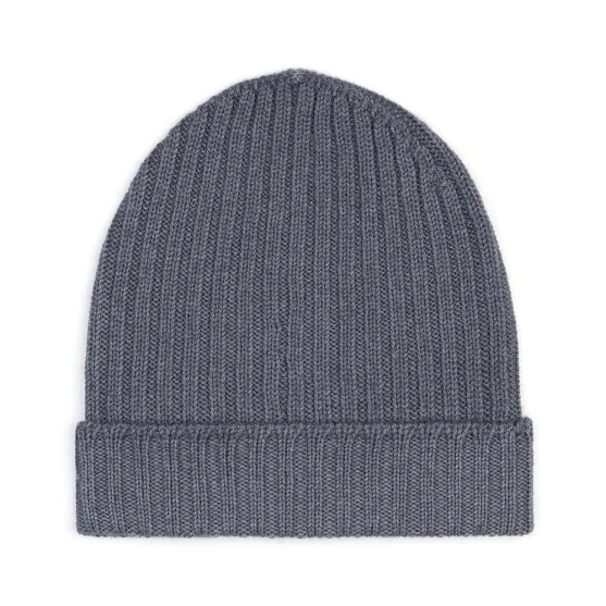 La Fileria Gray Knitted Wool Hat - La Fileria