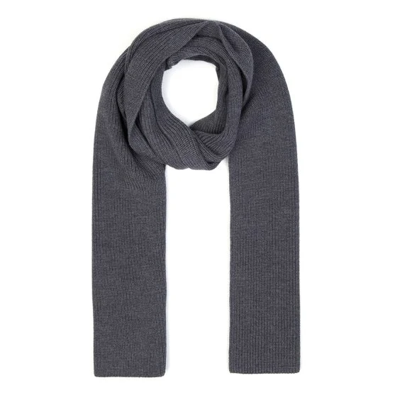 La Fileria Gray Knitted Wool Scarf - La Fileria