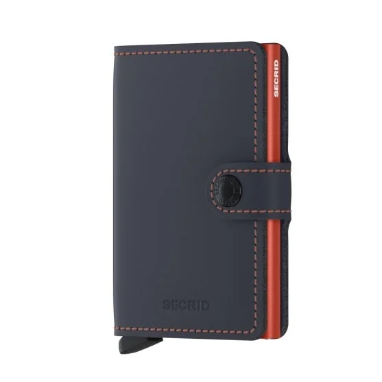 Secrid Miniwallet Matte Night Blue Orange Wallet - Secrid 