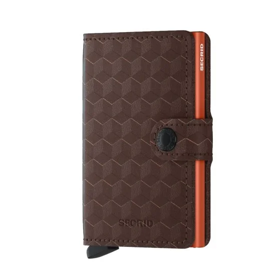 Secrid Miniwallet Optical Brown Orange Wallet - Secrid 