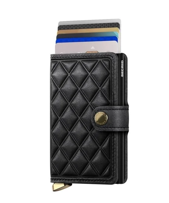 Secrid Premium Miniwallet Emboss Diamond Black Wallet - Secrid 