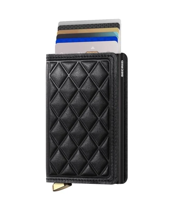 Secrid Premium Slimwallet Emboss Diamond Black Wallet - Secrid 