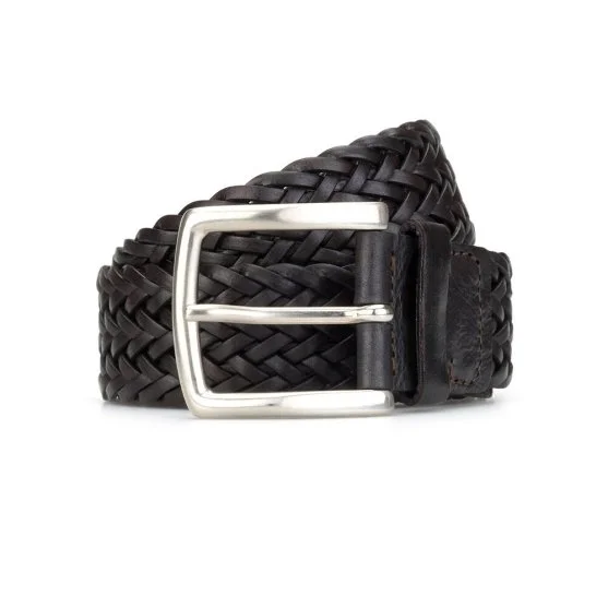 Stefano Corsini Brown Leather Teres Braided Belt - Stefano Corsini