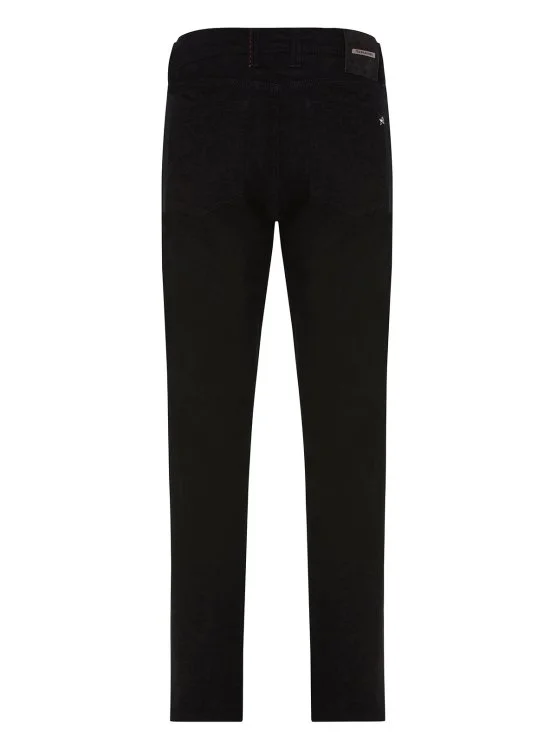 Tramarossa 5 Pocket Black Cotton Denim Regular Fit Trousers - Tramarossa