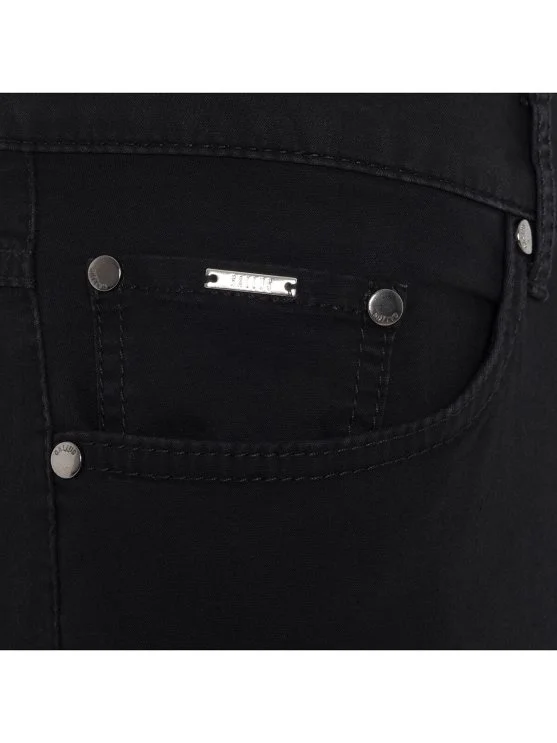 Gallus 5 Cep Düz Siyah Esnek İnce Denim Regular Fit Pantolon - Gallus