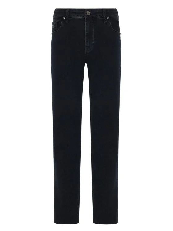 Gallus 5 Cep İndigo Kahverengi Efektli Regular Fit Denim Pantolon - Gallus