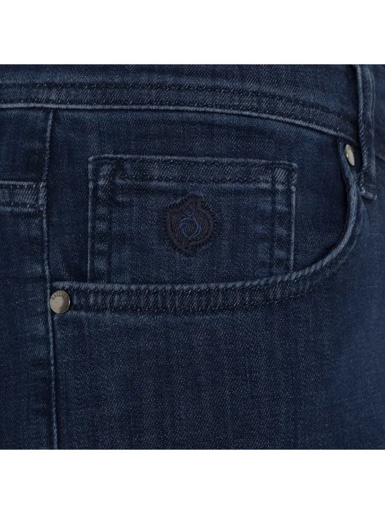 Gallus 5 Cep İndigo Mavi Esnek Regular Fit İnce Denim Pantolon - Gallus