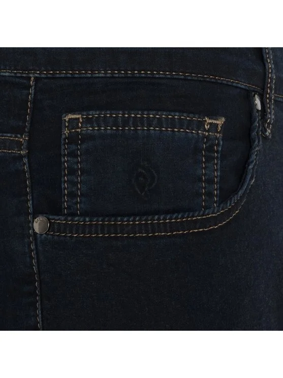 Gallus 5 Cep Lacivert Yeşil Efektli Esnek Regular Fit İnce Denim Pantolon - Gallus