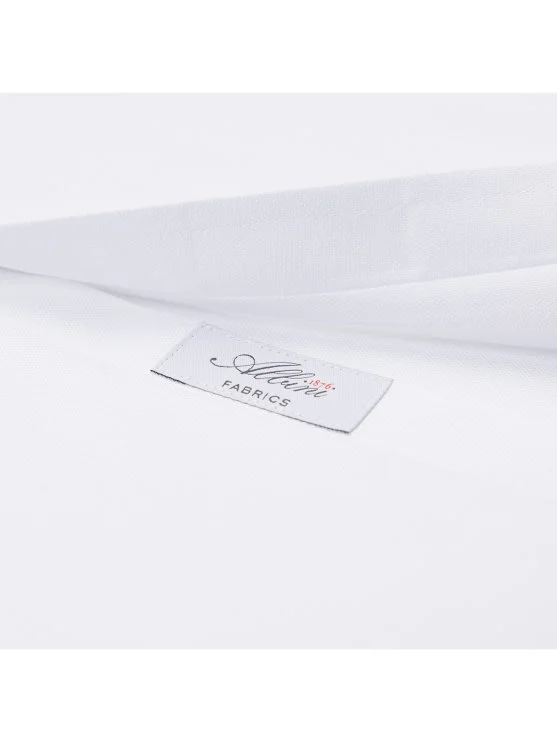 Germirli Albini Beyaz Exclusive Piumino Piquet 100 Klasik Yaka Tailor Fit Pamuk Gömlek - Germirli