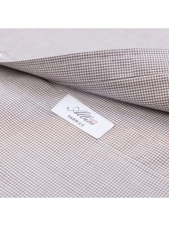 Germirli Albini Exclusive Kahverengi Pötikare Tailor Fit Pamuk Gömlek - Germirli 