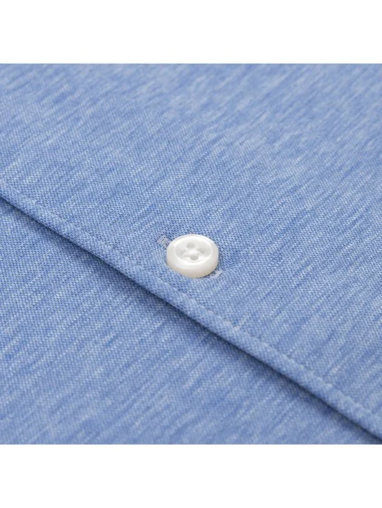 Germirli Albini Mavi Melanj 4Flex Formula Active Pamuklu Slim Fit Gömlek - Germirli 