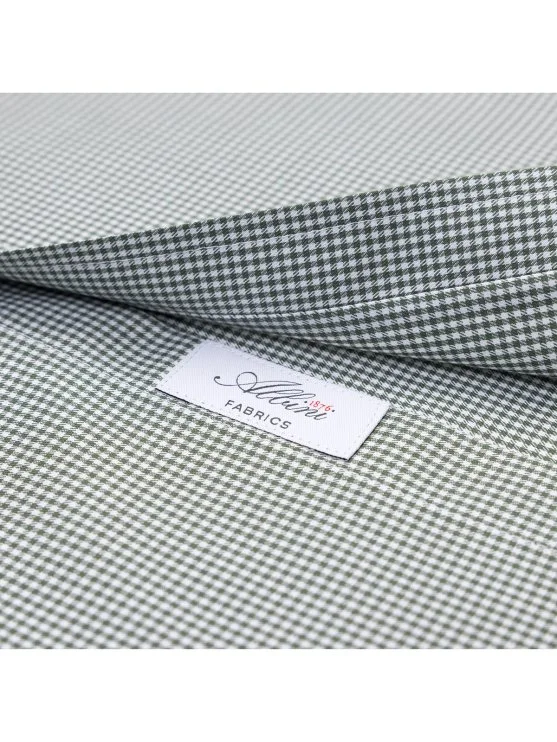 Germirli Albini Relax Formula Yeşil Pötikareli Exclusive Tailor Fit Düğmeli Yaka Pamuk Gömlek - Germirli 