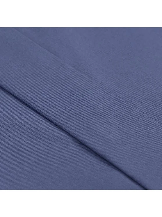 Germirli Azur Mavi Gizli Pat Klasik Yaka Tailor Fit Pamuk Elastan Gömlek - Germirli 