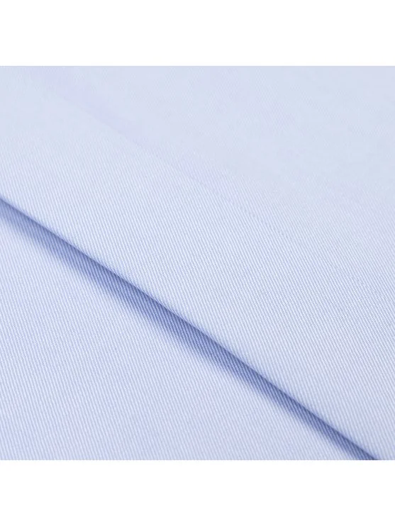 Germirli Mavi Gizli Pat Tailor Fit Klasik Yaka Pamuk Elastan Gömlek - Germirli 