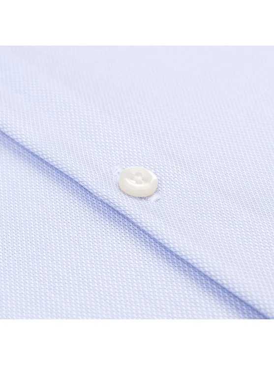 Germirli Mavi Oxford Exclusive Easy Iron Klasik Yaka Tailor Fit Pamuk Gömlek - Germirli 