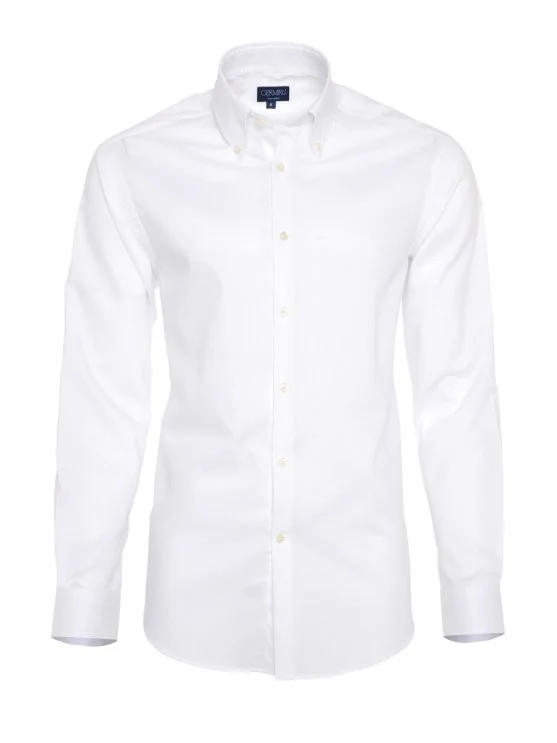 Germirli Non Iron White Oxford Button Down Collar Tailor Fit Shirt - Germirli 