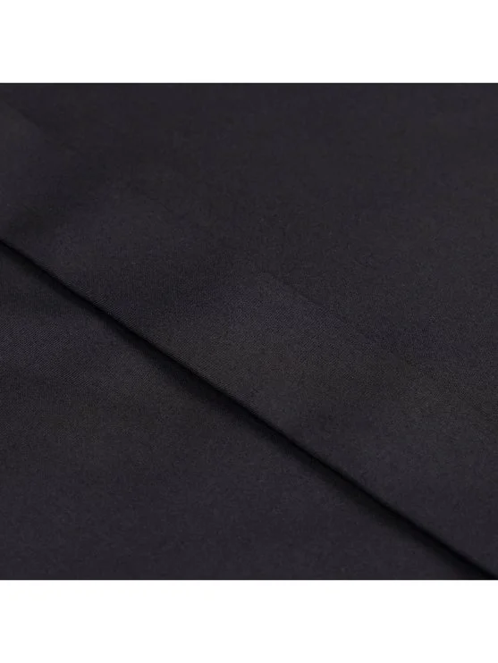 Germirli Siyah Gizli Pat Tailor Fit Klasik Yaka Pamuk Elastan Gömlek - Germirli 