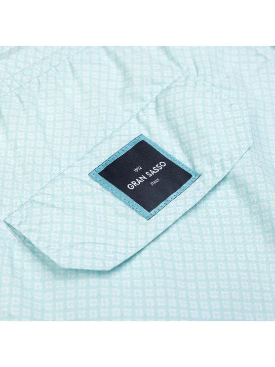 Gran Sasso Mint Yeşili Micro Desenli Recycled Micro Fiber Mayo - Gran Sasso