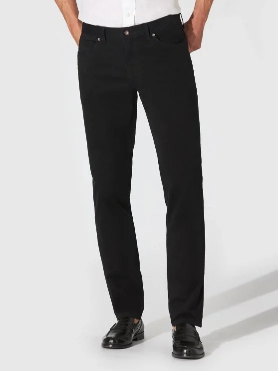Hiltl 5 Cep Siyah Pamuk Elastan Regular Fit Pantolon - Hiltl