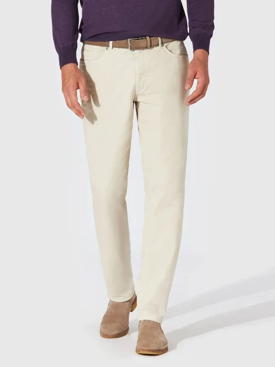 Hiltl Bej 5 Cep Gabardin Regular Yıkamalı Fit Pamuk Pantolon - Hiltl