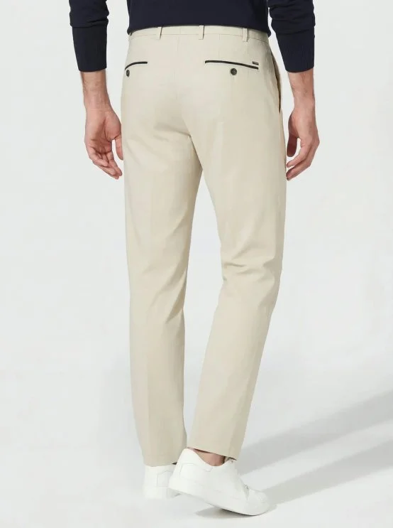 Hiltl Chino Bej Rengi Regular Fit Pamuk Elastane Pantolon - Hiltl