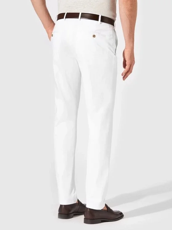 Hiltl Chino Beyaz Slim Fit Pamuk Elastan Pantolon - Hiltl