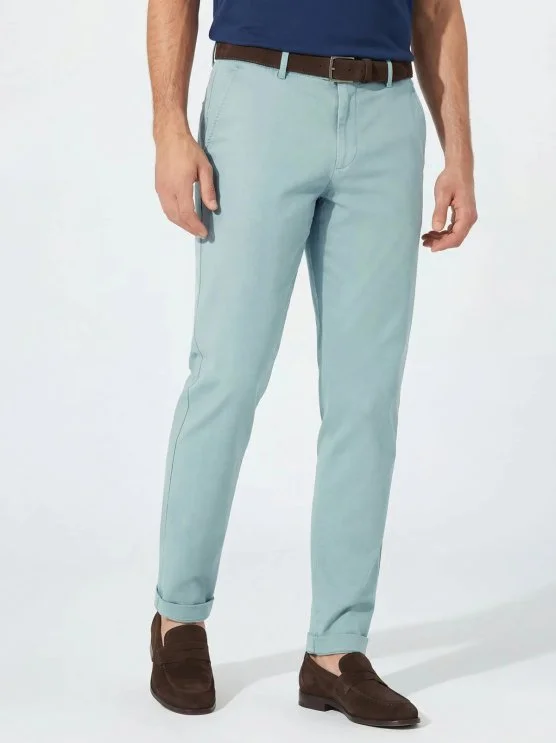 Hiltl Chino Buz Mavisi Slim Fit Pamuk Pantolon - Hiltl