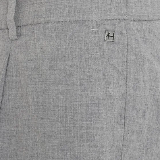 Hiltl Gri Sear Sucker Beli Lastikli Pamuk Bermuda - Hiltl