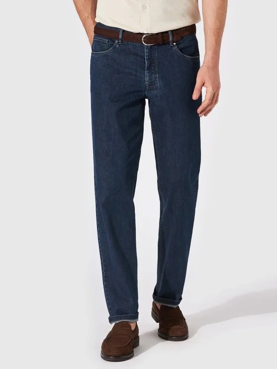 Hiltl Lacivert 5 Cep İnce Regular Fit Pamuk Elastane Pantolon - Hiltl