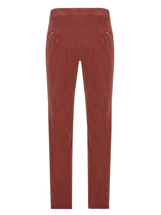 Hiltl Phantom Cord Coton Elastan Tarçın Rengi Tierre Chino Slim Fit Pantolon - Hiltl
