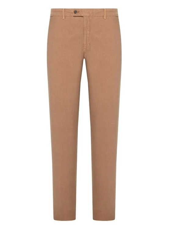 Hiltl Terracotta Vintage Bel arkası Lastikli Pamuk Elastane Slim Fit Pantolon - Hiltl