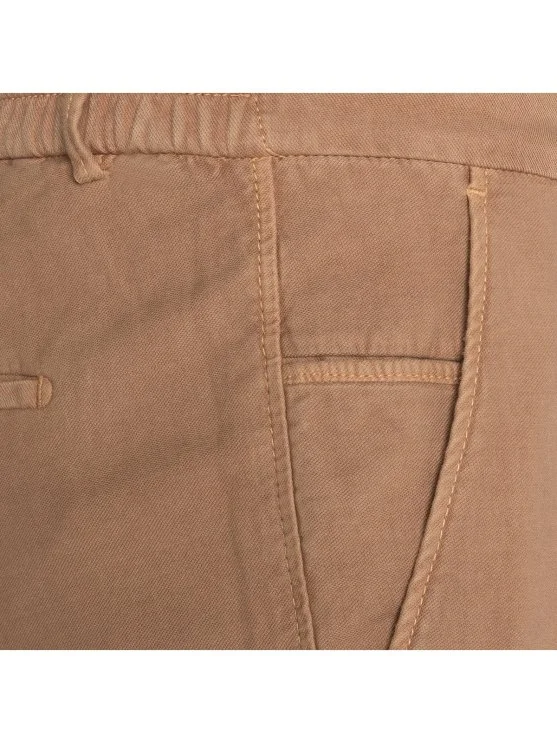 Hiltl Terracotta Vintage Bel arkası Lastikli Pamuk Elastane Slim Fit Pantolon - Hiltl