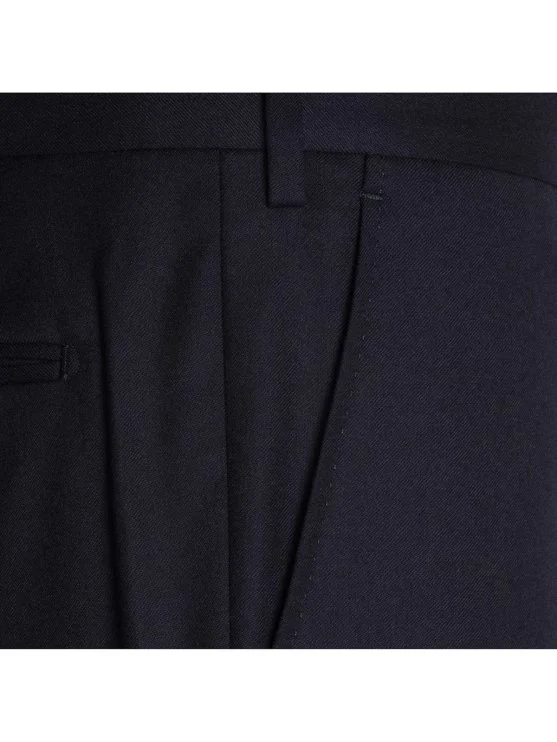 Sartoria Latorre Lacivert Yün Flanel Pantolon - Sartoria Latorre