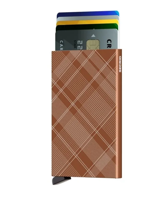 Secrid Cardprotector Laser Tartan Rust Cüzdan - Secrid 