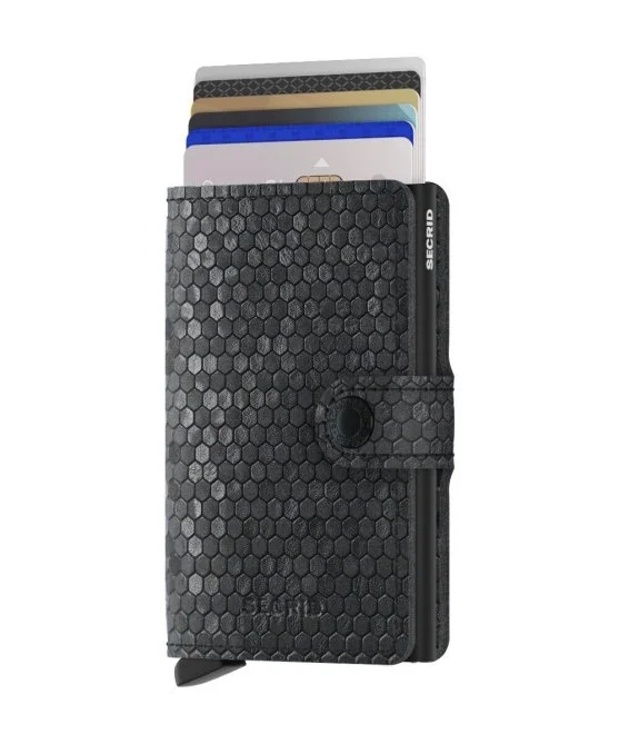 Secrid Miniwallet Hexagon Black Cüzdan - Secrid