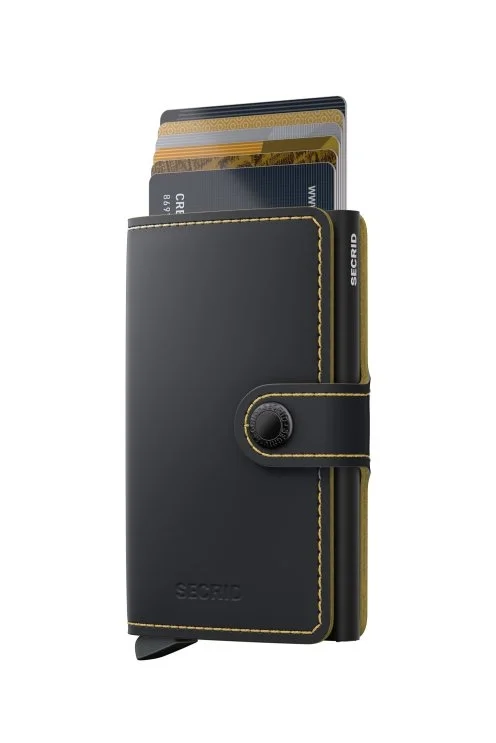 Secrid Miniwallet Matte Black Ochre Cüzdan - Secrid