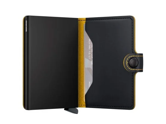 Secrid Miniwallet Matte Black Ochre Cüzdan - Secrid