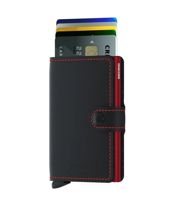 Secrid Miniwallet Matte Black Red Cüzdan - Secrid 