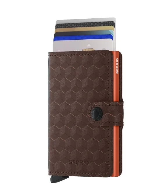 Secrid Miniwallet Optical Brown Orange Cüzdan - Secrid 