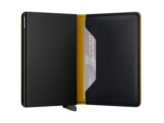 Secrid Slimwallet Matte Black Ochre Cüzdan - Secrid